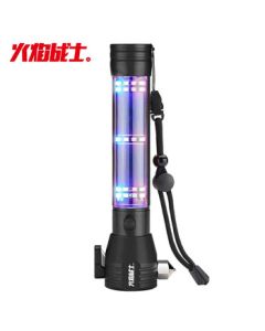 Flame Warrior Safety Hammer - Multi-functional Emergency Escape Tool with Window Breaker, Seatbelt Cutter, LED Flashlight, Alarm, and Strobe for Vehicles (Black)