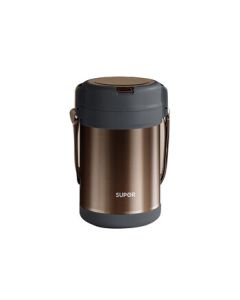Supor Large Capacity Stainless Steel Lunch Box with Handle, 2.2L KFV22AB10