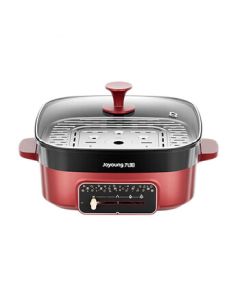 Joyoung Electric Hot Pot, 6L Multi-function Large Capacity Adjustable Temperature Cooking Pot for Home Use, HG60-G330, Cola Red