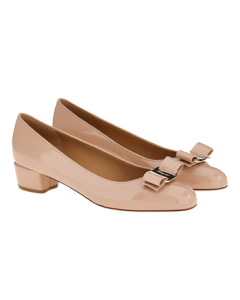 Ferragamo Women's Bone/Beige Vara Bow High Heels 0753641_1D _ 80 Gift for Girlfriend