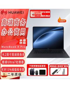 HUAWEI MateBook X Pro Premium Business Laptop 980g Ultra-Lightweight OLED 3.1K Touchscreen Intel Core Ultra7 16GB 1T Ink Black