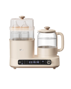 Bear Sterilizing and Bottle Warmer 2-in-1, 1.3L Constant Temperature Kettle with Baby Bottle Sterilizer and Dryer, Includes Steaming Pot