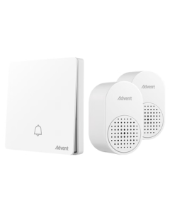 advent Self-Powered Wireless Doorbell No Battery Needed Waterproof Home Caller FH861-313-2 1 Transmitter 2 Receivers