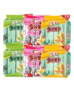 Mi Lao Tou Multi-Grain Snacks 160g/Bag (Seaweed + Strawberry + Egg Yolk Flavors) 2 Bags Each - Popular Recommended Tasty Treat