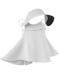 beneunder Sun Protection Face Mask with Brim, Full Face Cover for Women, Windproof, Breathable, UV Protection, Blue Smoke Gray AL341