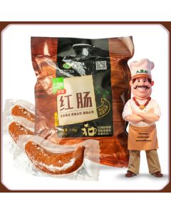 Da Luo Xin Harbin Red Sausage 1.1kg (10 pieces) Traditional Craftsmanship with Lean and Fat Layers Russian Sausage Ham Sausage
