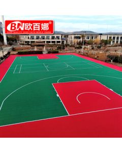 Oubaina Basketball Court Suspension Floor - Outdoor Badminton, Table Tennis Court Anti-Slip Shock-Absorbing Interlocking Sports Floor