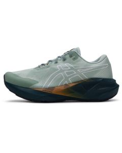 ASICS Men's Running Shoes NOVABLAST 5 Cushioned Comfort Lightweight Breathable Low-Top Sneakers Green White 41.5