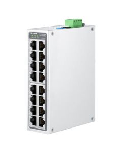 TP-Link Industrial Ethernet Switch; TL-SL1216 Industrial Grade, 16-Port, with 14 10/100Mbps Auto-Negotiation RJ45 Ports and 2 Gigabit Auto-Negotiation RJ45 Ports