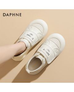 Daphne Platform White Sneakers for Women, Spring New Arrival Versatile Ugly-Cute Bread Shoes Casual Sneakers 4024101220 Beige 38