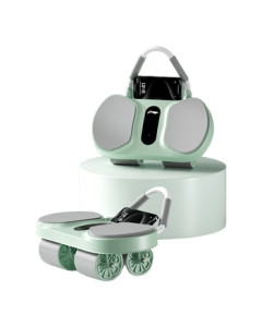 LI-NING Four-Wheel Ab Roller with Auto-Return, Dual-Use Elbow Support Ab Wheel for Men and Women, Home Fitness Equipment for Plank and Core Training