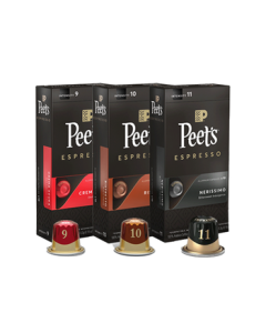 Peet's Coffee Peets Capsule Coffee 30-Piece Mixed Pack (Intensity 9*1 + 10*1 + 11*1) Imported from France
