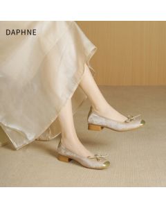 DAPHNE Women's Mary Jane Shoes 2025 New Summer Versatile Sandals for Dresses Low Heel Fairy Style Stunning Flats