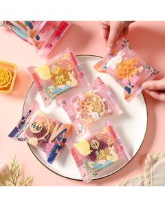 Paparoti Mid-Autumn Mooncake Packaging Bag & Box - Cantonese Snow Skin Mooncake Sealed Bag + Inner Tray 75g (Full Moon Celebration)