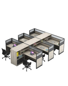 Lanran Office Desk Partition Cubicle Workstation Lab Computer Desk Single Seat [Includes Chair]