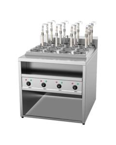 Lecon (lecon) Stainless Steel Vertical Commercial Electric Noodle Cooker - Spicy Hot Pot Warmer, Soup Noodles, Oden 12-Burner Electric Cooking Stove LC-CY-12A [Multiple Styles Available]