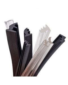 Lulian Rubber Strip Tower-Type Waterproof and Dustproof Glass Seal Strip 8 Clips 3 (3MM Board) 100m Price Black