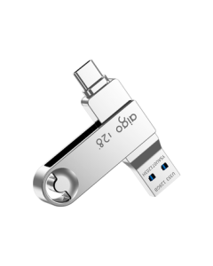 aigo 128GB Type-C USB3.2 Dual-Port Flash Drive 150MB/s U353 Mobile USB Drive for Office & Study, Compatible with Phones & Computers