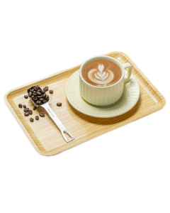 Ganassi Bamboo Tea Tray, Wooden Tea Coaster, Household Cup Tray, Rectangular Single Serving Breakfast Plate, Fruit Plate, Afternoon Tea Dessert Plate