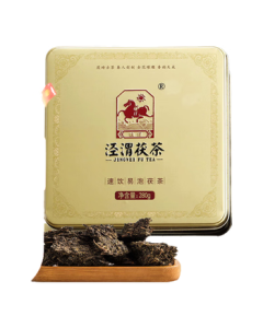 Jingwei Fu Tea Gong Fu Zun Pin 280g Dark Tea Shaanxi Fu Brick Tea Golden Flower Fu Tea Pre-Cut Fu Tea Shaanxi Specialty Gift Box