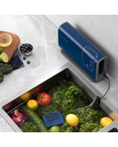 Morphyrichards Fruit and Vegetable Washer MR2061, Household Dual-Chamber Wired Vegetable and Fruit Cleaning Machine with Sorting and Drying, Random Color