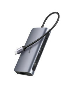 UGREEN Type-C Hub USB-C to HDMI Thunderbolt 4 Dock with Ethernet Port, Card Reader, and Multi-Port Adapter Compatible with Apple 15/16, Huawei, Xiaomi Laptops, and iPad