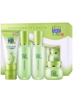 PECHOIN Skincare Set Herbal Extract Surprise 6-Piece Cleanser Lotion Cream Hydrating Moisturizing Domestic Skincare
