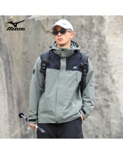 Mizuno Outdoor Jacket 3-in-1 Two-Piece Fleece Lined Warm Mountain Climbing Cold Weather Ski Jacket - Rock Green 2XL