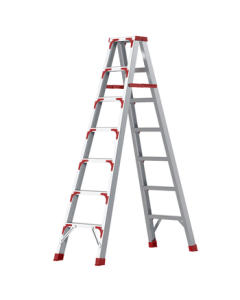 Chuangsuo Household Ladder A-Frame Ladder Engineering Ladder Aluminum Alloy Ladder Cargo Ladder Frame [7-Step Red] Reinforced and Strengthened Version