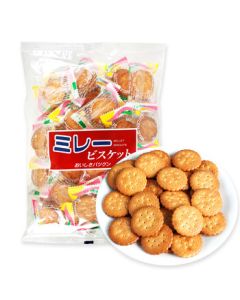 Hirano Miller Toughness Biscuits 145g - Imported Japanese Round Thin Crispy Cookies, Kids Snack, Mid-Autumn Festival Gift