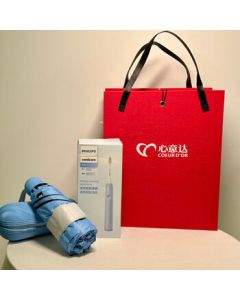 PHILIPS Electric Toothbrush for Adults with Sonic Vibration [Toothbrush HX2411 + Bananain Capsule Series Black Glue 5-Fold Umbrella]