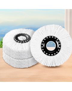 Besthome 31cm Wide Rotating Mop Replacement Heads, 3-Pack Universal Fiber Mop Pads Absorbent Floor Mop