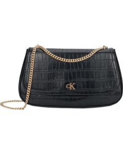Calvin Klein Women's Bag 25 Fall New Arrival Casual Elegant Commute CK Crocodile Texture Shoulder Chain Bag Crossbody Bag Gift
