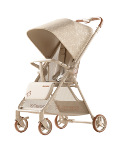 PLAYKIDS K5 Baby Stroller, Newborn Lightweight Reversible 4-Wheel Pushchair with Sit-to-Lie Function, Bao Bao Xiong