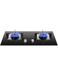 Royalstar Gas Stove Double Burner 5.2kW Household Natural Gas Built-in Table Top Double Burner Stove First-Class Energy Efficiency Center Copper Fire Cover Adjustable Base JZT-B56