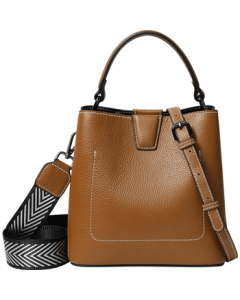 Viney Women's Leather Bucket Bag - Luxury Crossbody Shoulder Handbag, High-End Birthday Gift for Girlfriend or Wife