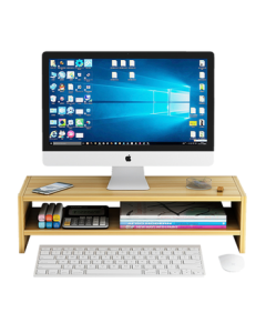 Anerya Computer Monitor Stand Desk Shelf Desktop Organizer Office Storage Rack Black