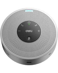 Deli Microphone Video Conference Omnidirectional Microphone Wireless Bluetooth Speaker Pickup and Playback (360° 8m Pickup, Suitable for 10-40㎡ Small to Medium Conference Rooms) MN100