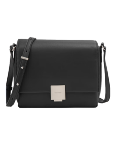 Calvin Klein Women's Bag, Unique Commuter Fashion CK Square Metal Buckle Flap Shoulder Crossbody Bag Gift 4F3007G
