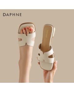 Daphne Women's Fashion Slide Sandals, Beach Casual Thick Heel Open-Toe Sandals 4024303013 Beige 38