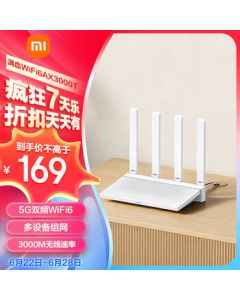 Xiaomi (MI) Router AX3000T Full-Speed 5G Dual-Band WiFi 6, Multi-Device Networking, 3000M Wireless Speed, Multi-Broadband Aggregation, Smart Home Router