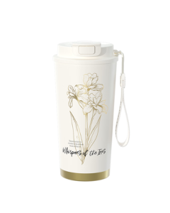Fuguang Insulated Coffee Tumbler for Women, 316L Stainless Steel, High Aesthetics, Large Capacity with Straw, Car Portable