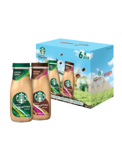 Starbucks Frappuccino Ready-to-Drink Coffee Mocha + Coffee 281ml*6 Bottles Mid-Autumn Festival Gift Box
