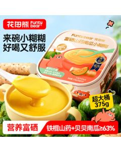 Huadian Xiong Selenium-Enriched Yam Pumpkin Porridge for Kids, Nutritious Breakfast Millet Powder, Stomach-Nourishing Complementary Food, 25g*15 Sticks