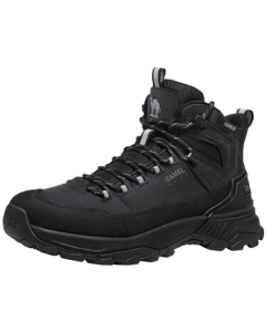CAMEL Light Outdoor Men's High-Top Leather Anti-Collision, Wear-Resistant, Grippy Hiking Shoes G15W607064 Black 42