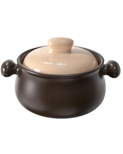 Bear (小熊) Casserole Pot, 3.2L High-Temperature Resistant Soup Pot, Universal Ceramic Stew Pot for Gas Stove, Herbal Medicine Pot