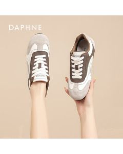 DAPHNE DAPHNE Women's Casual Canvas Training Shoes Student Sneakers Beige Size 40