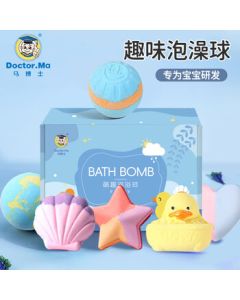 Dr. Horse Kids Bath Bomb Baby Bubble Bath Ball Multi-Bubble Bath Salt Ball 6-Pack