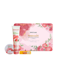 HERBACIN Original Hand Cream Rose Gift Set (75ml+20ml+4.8g Lip Balm) - Perfect Gift