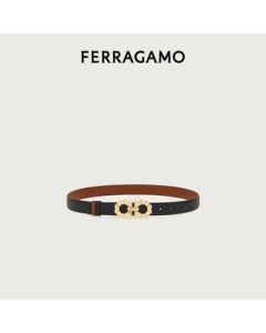 Ferragamo Women's Black Reversible Adjustable Gancini Belt 0786330_C_90 Gift for Girlfriend